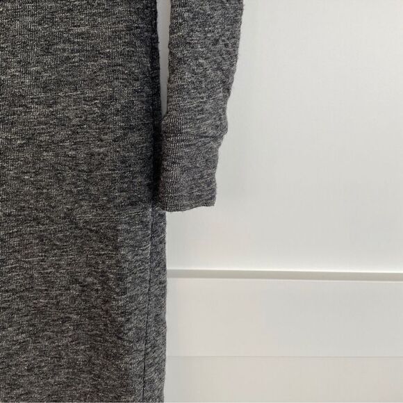 Madewell Long Sleeve Turtleneck Sweater Dress Marled Grey Wool M - Picture 5 of 7